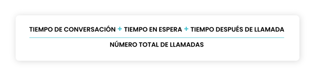 fórmula del AHT de un Call Center