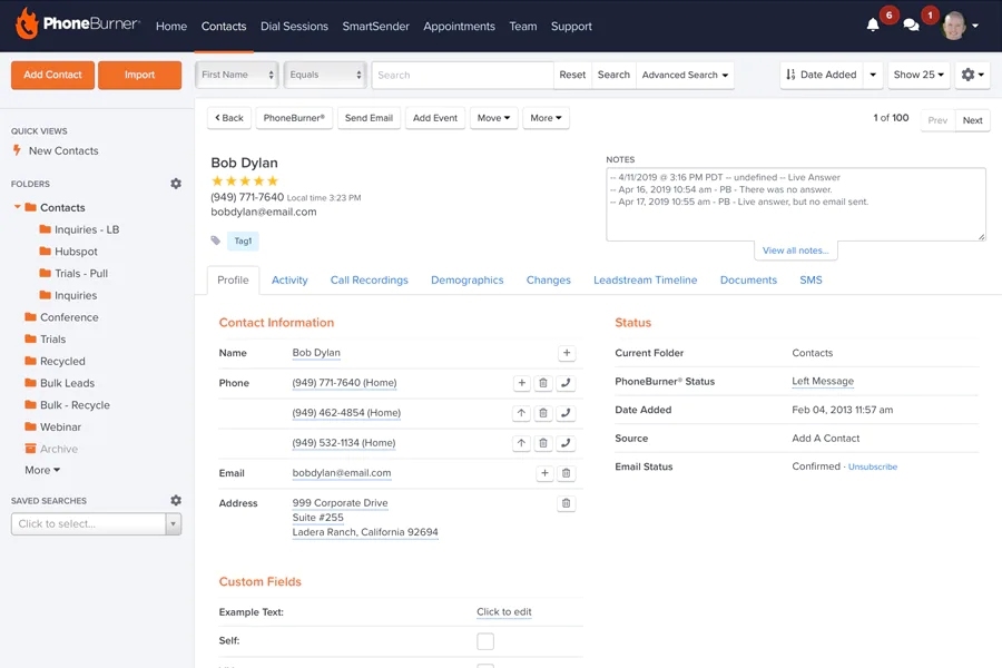 Plataforma PhoneBurner