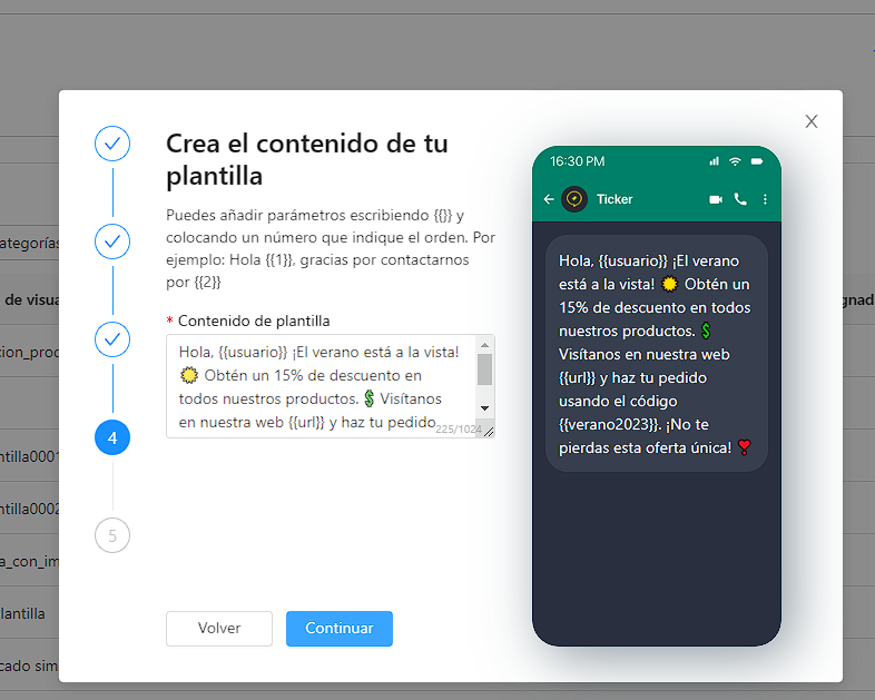 ¿Cómo hacer plantillas en la API de WhatsApp Business con Ticker?