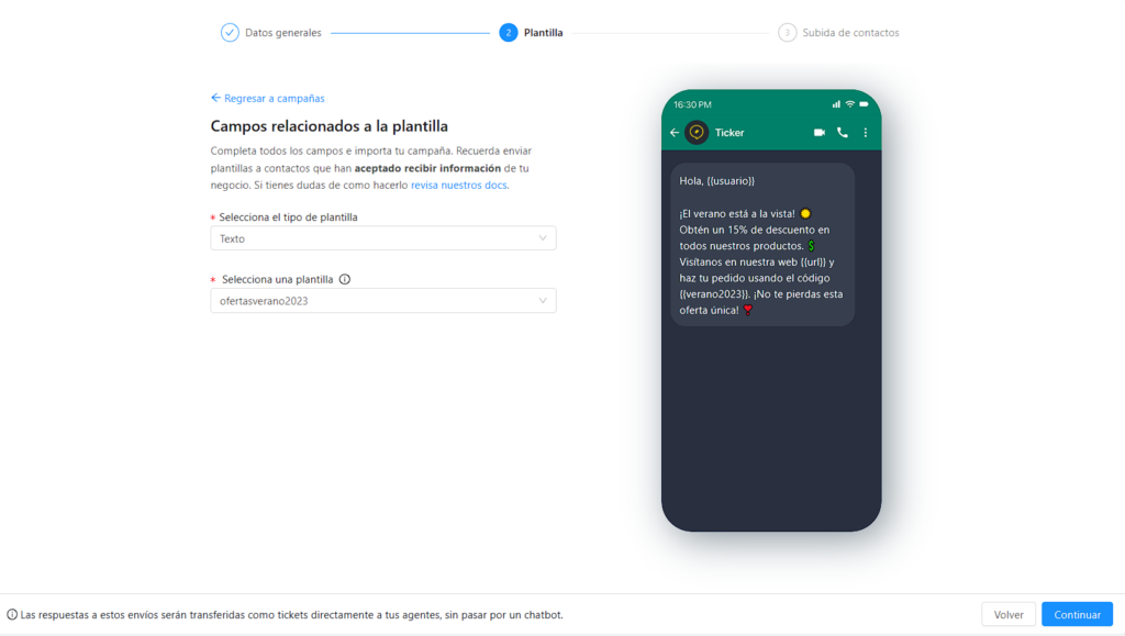 cómo enviar plantillas de WhatsApp a los clientes?