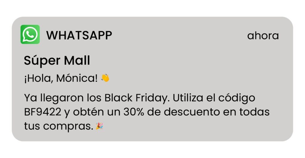 Envía promociones personalizadas por WhatsApp